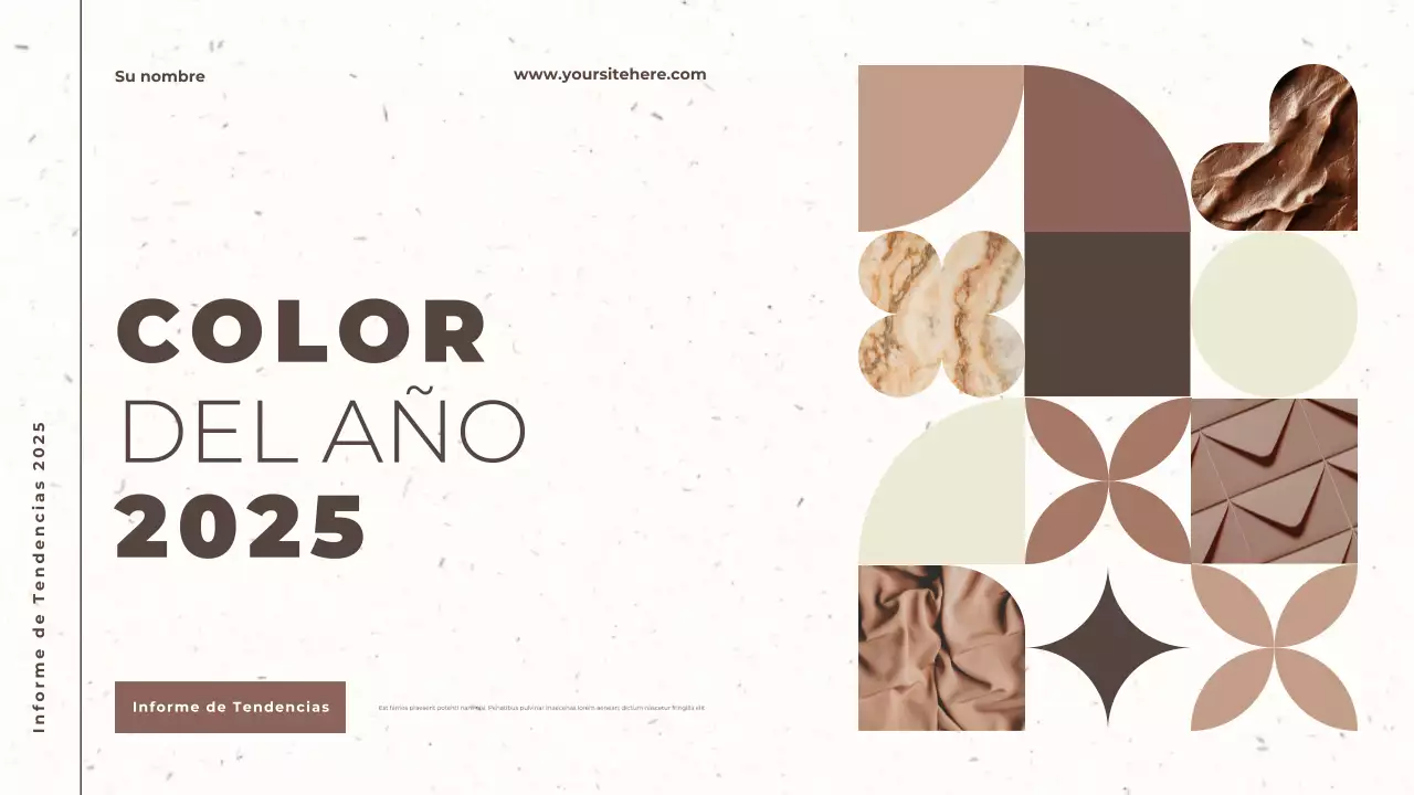 marrón y beige tendencia moderna informe color del año documento de presentación