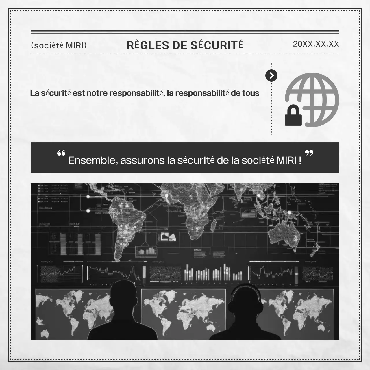 Documentation de base sur la sécurité en noir et blanc