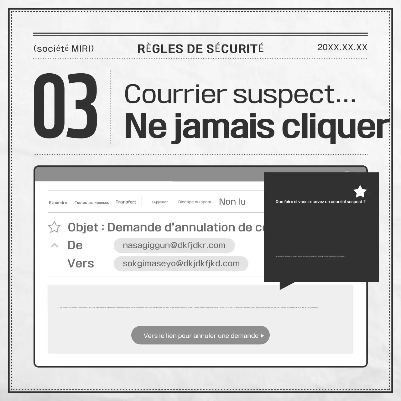 Documentation de base sur la sécurité en noir et blanc