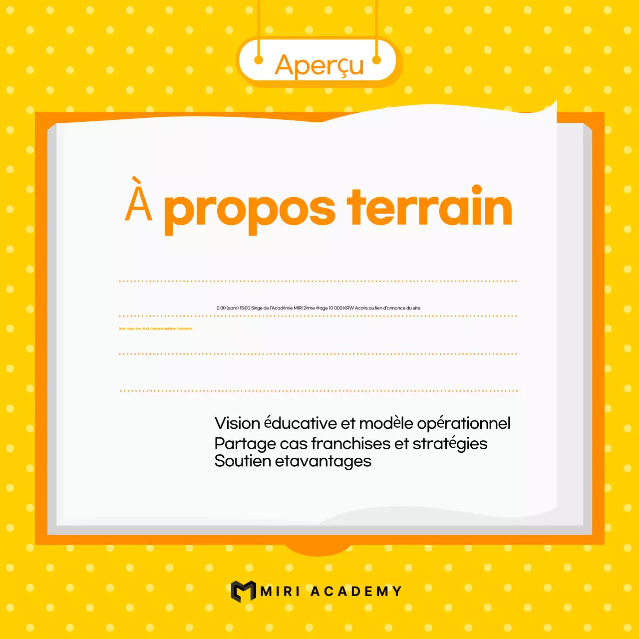 À propos des sessions d'information Blue Simple