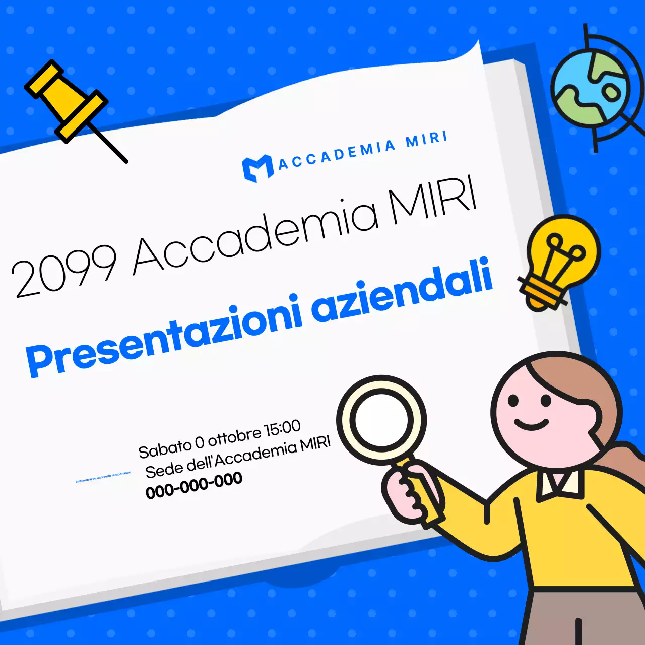 Informazioni sulle sessioni informative Blue Simple