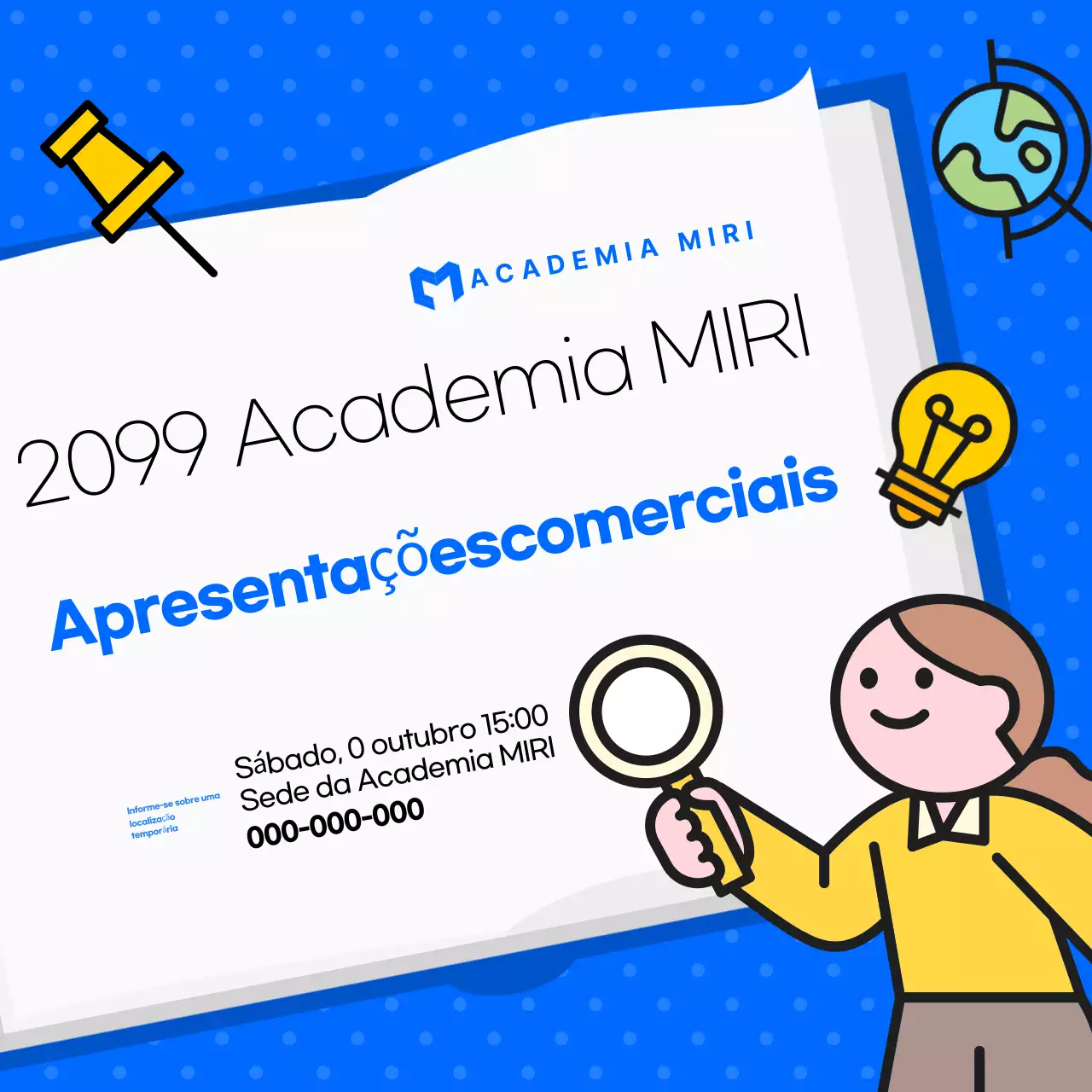 Sobre as sessões de informação Blue Simple