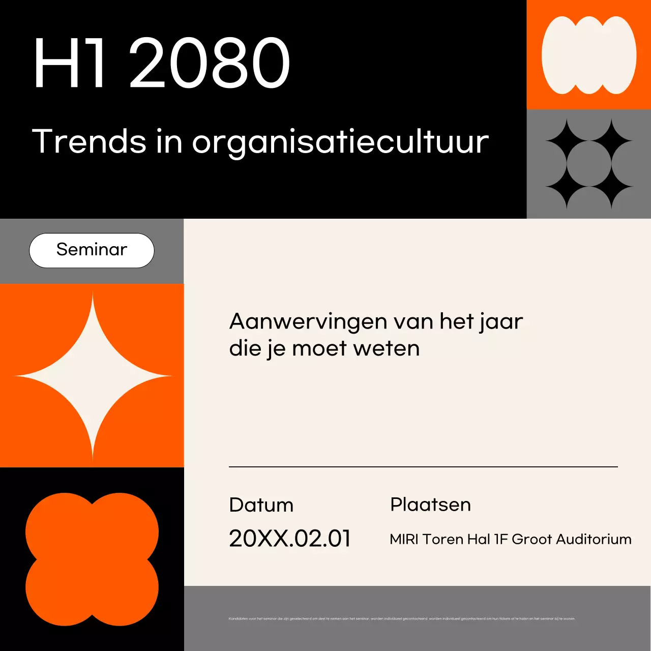 Oranje moderne seminargids