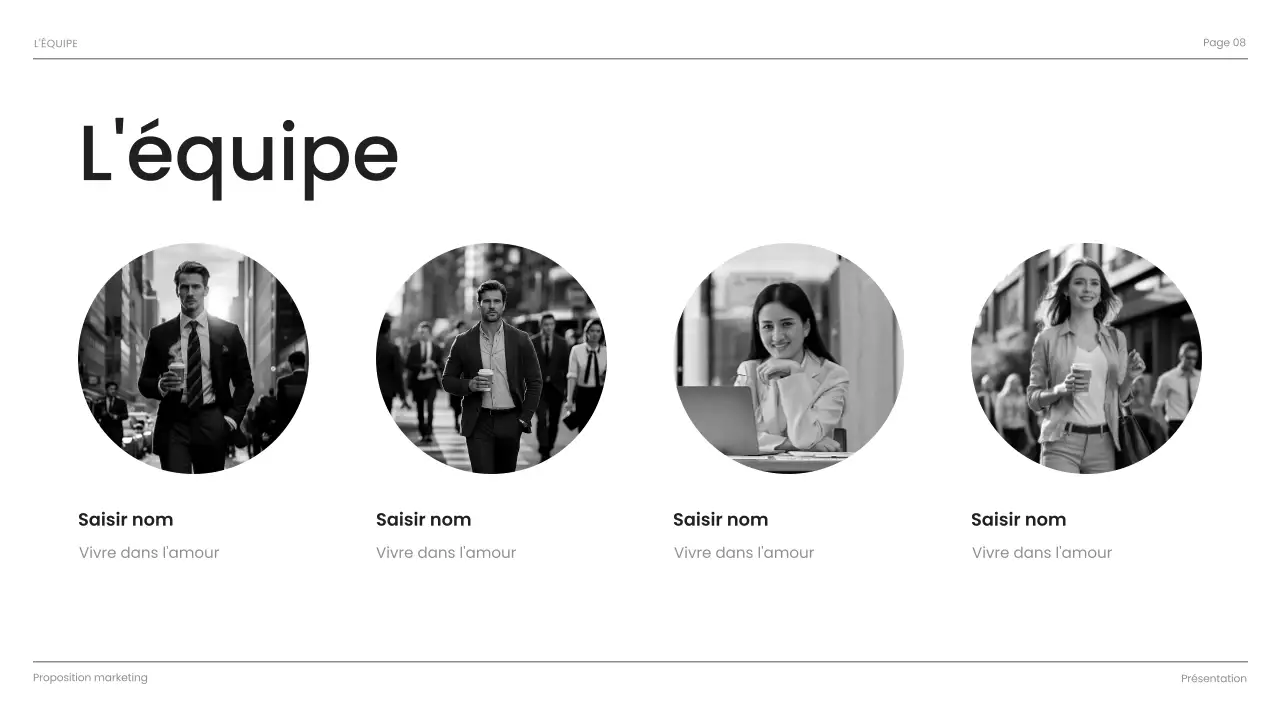 présentation d'entreprise moderne en noir