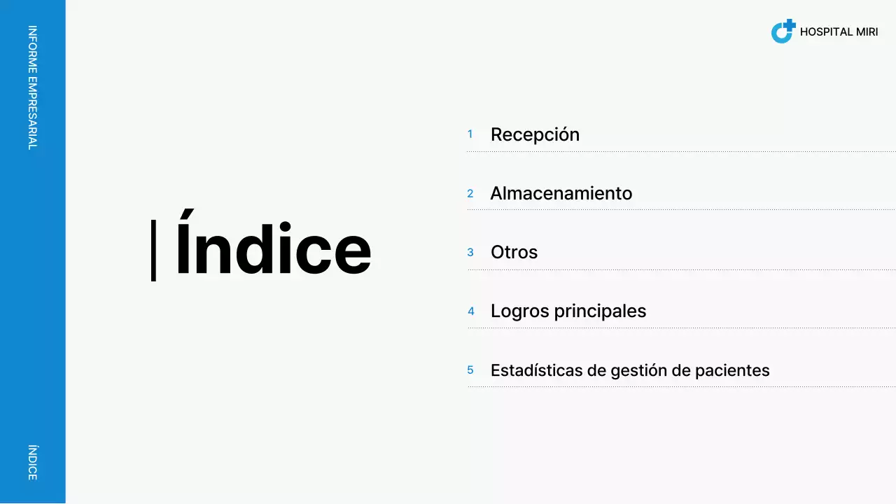 Informe del Hospital Blue Neat