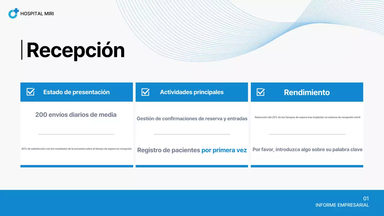 Informe del Hospital Blue Neat