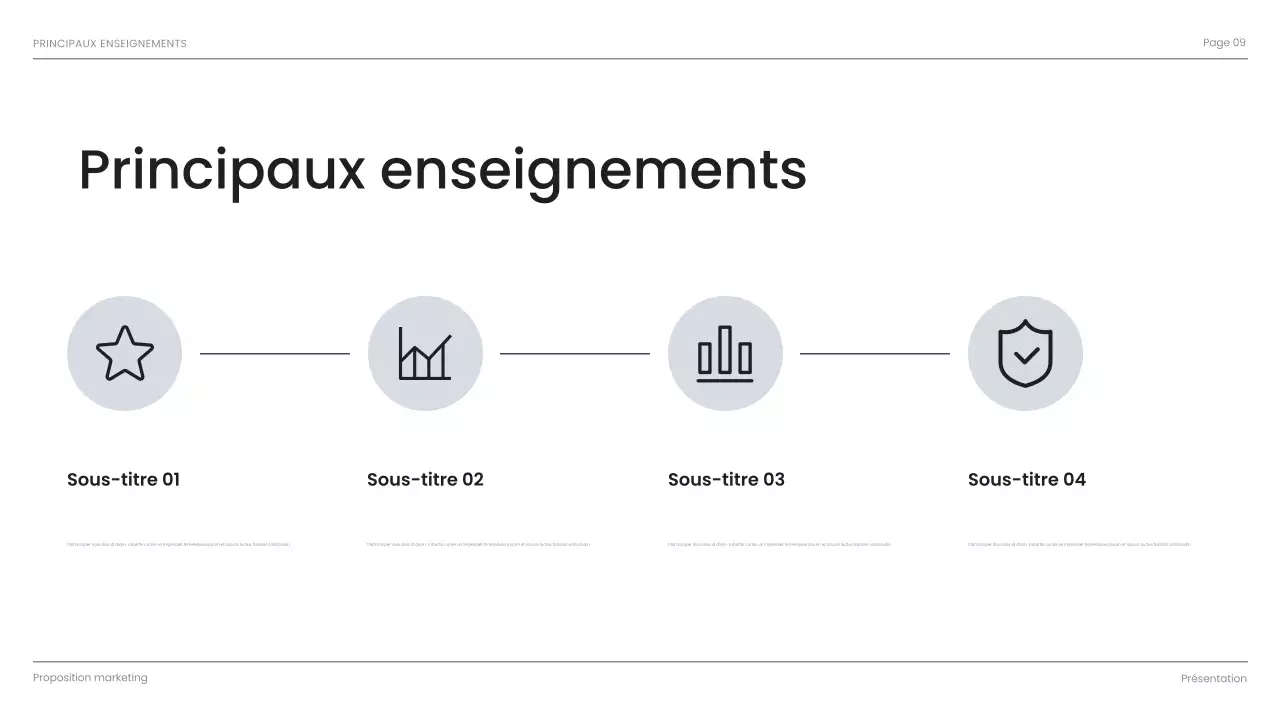 présentation d'entreprise moderne en noir