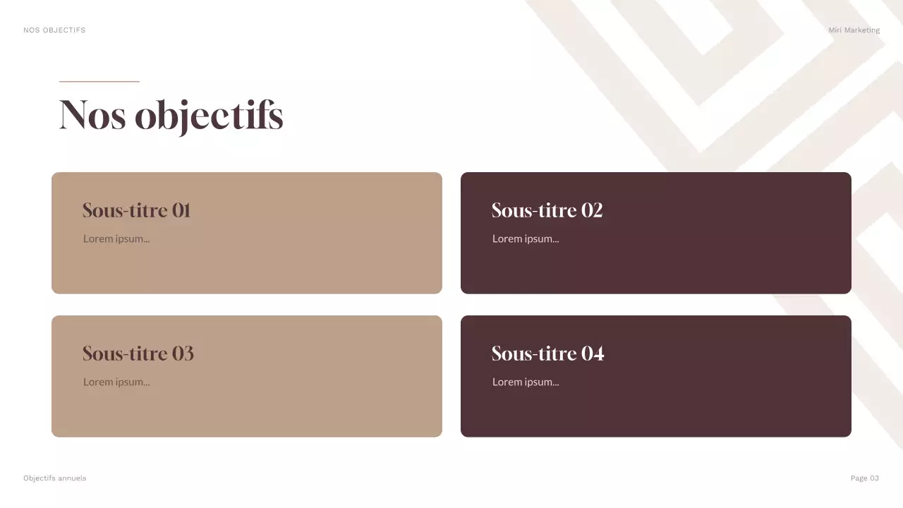 présentation marketing de la géométrie brune