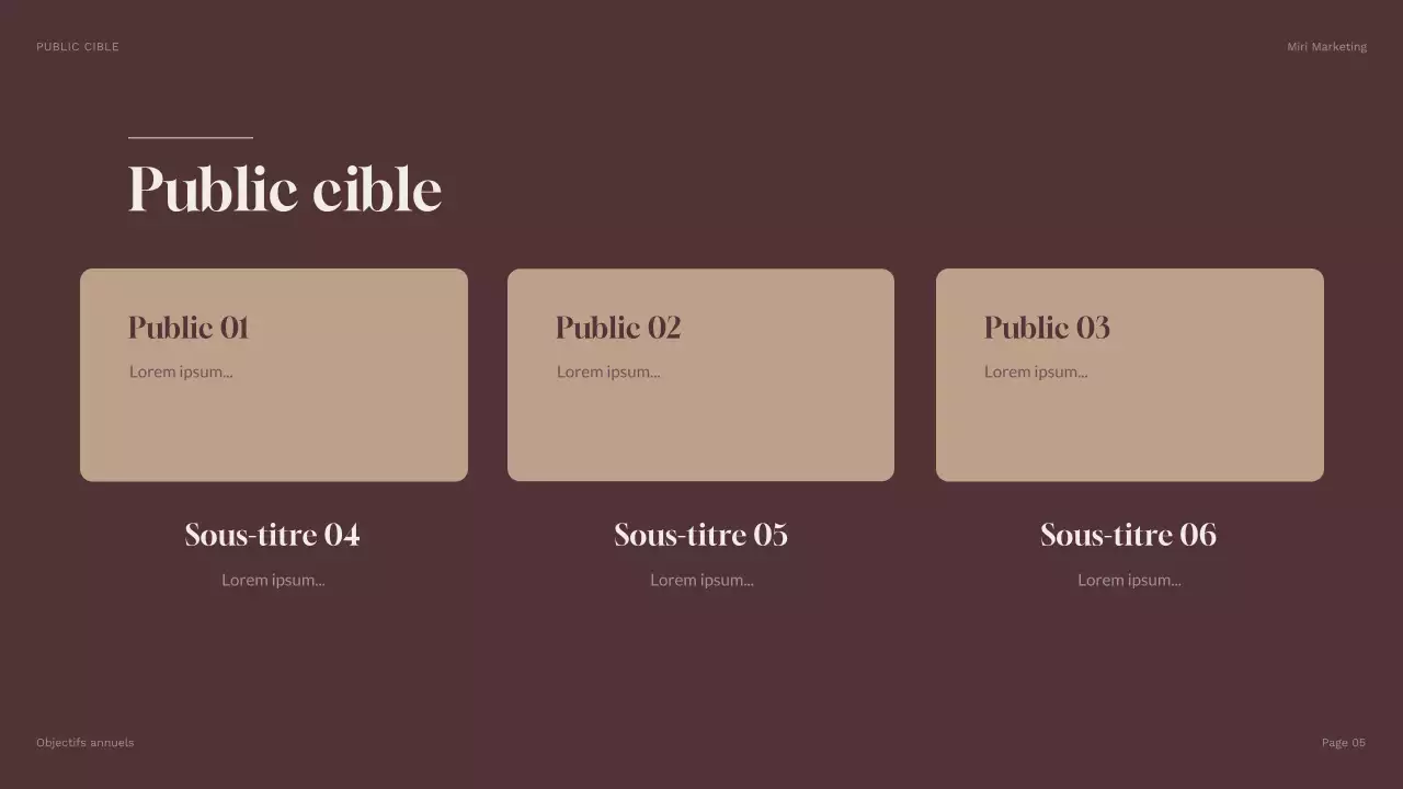 présentation marketing de la géométrie brune