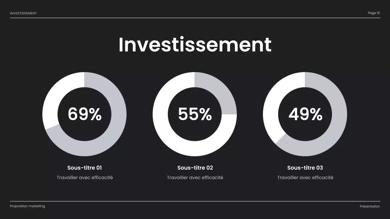 présentation d'entreprise moderne en noir
