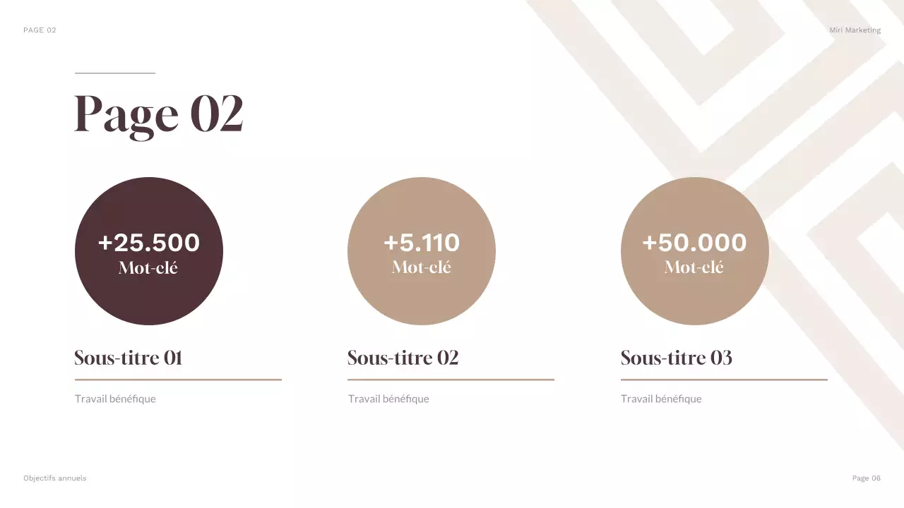 présentation marketing de la géométrie brune