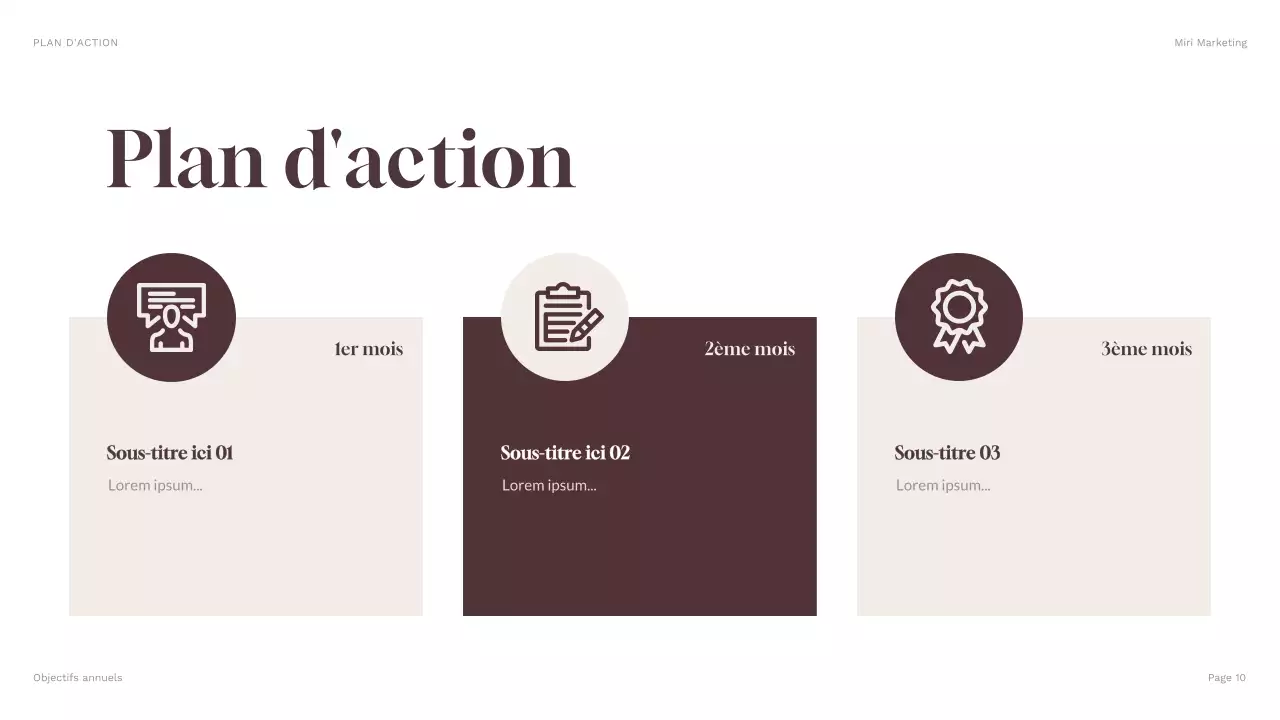 présentation marketing de la géométrie brune