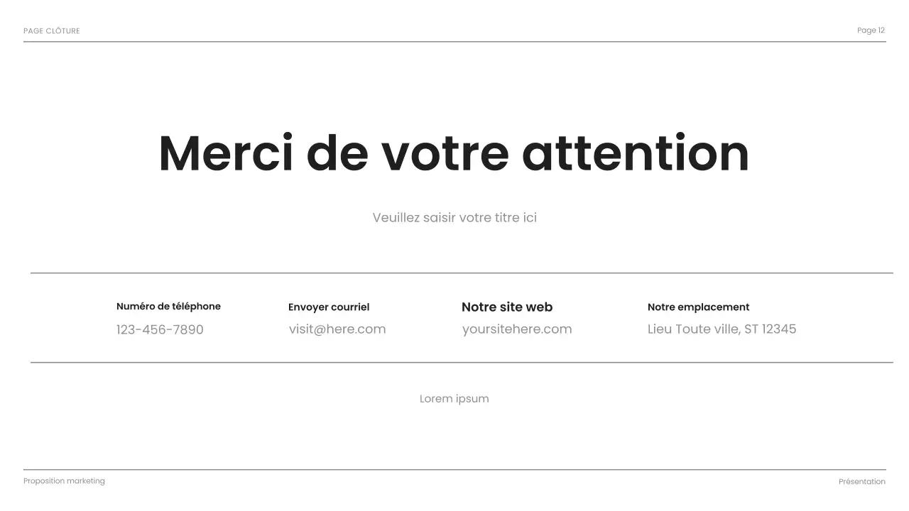 présentation d'entreprise moderne en noir