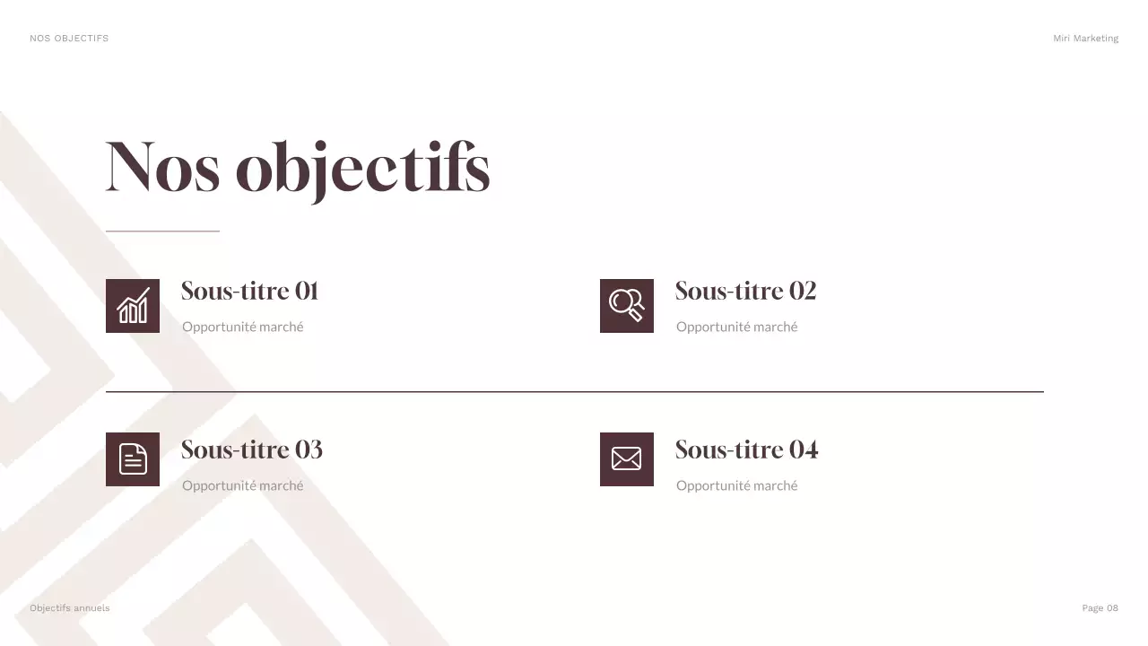 présentation marketing de la géométrie brune