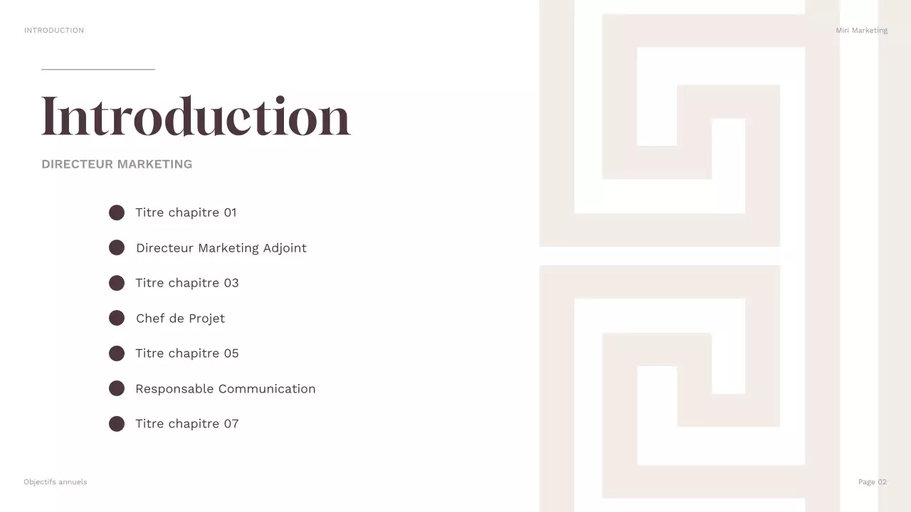 présentation marketing de la géométrie brune