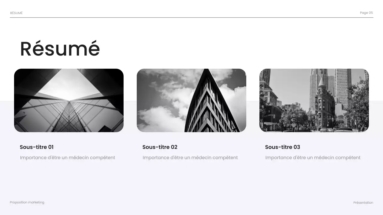 présentation d'entreprise moderne en noir