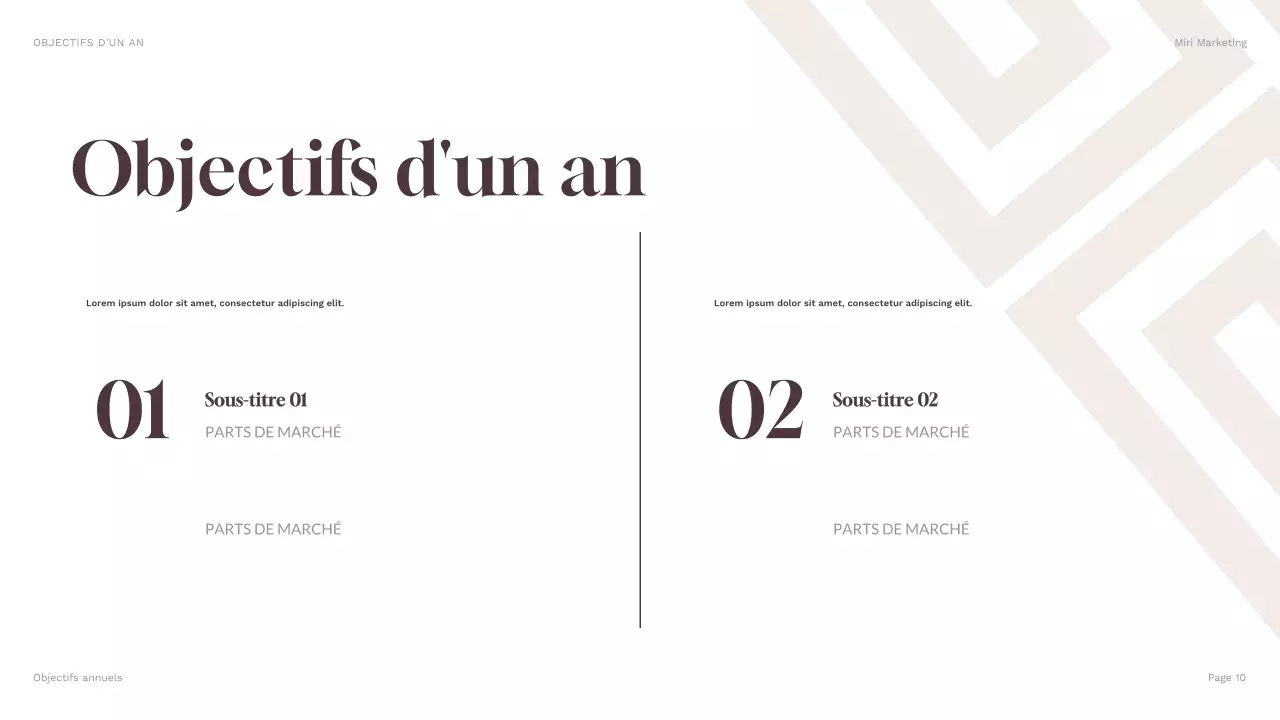 présentation marketing de la géométrie brune