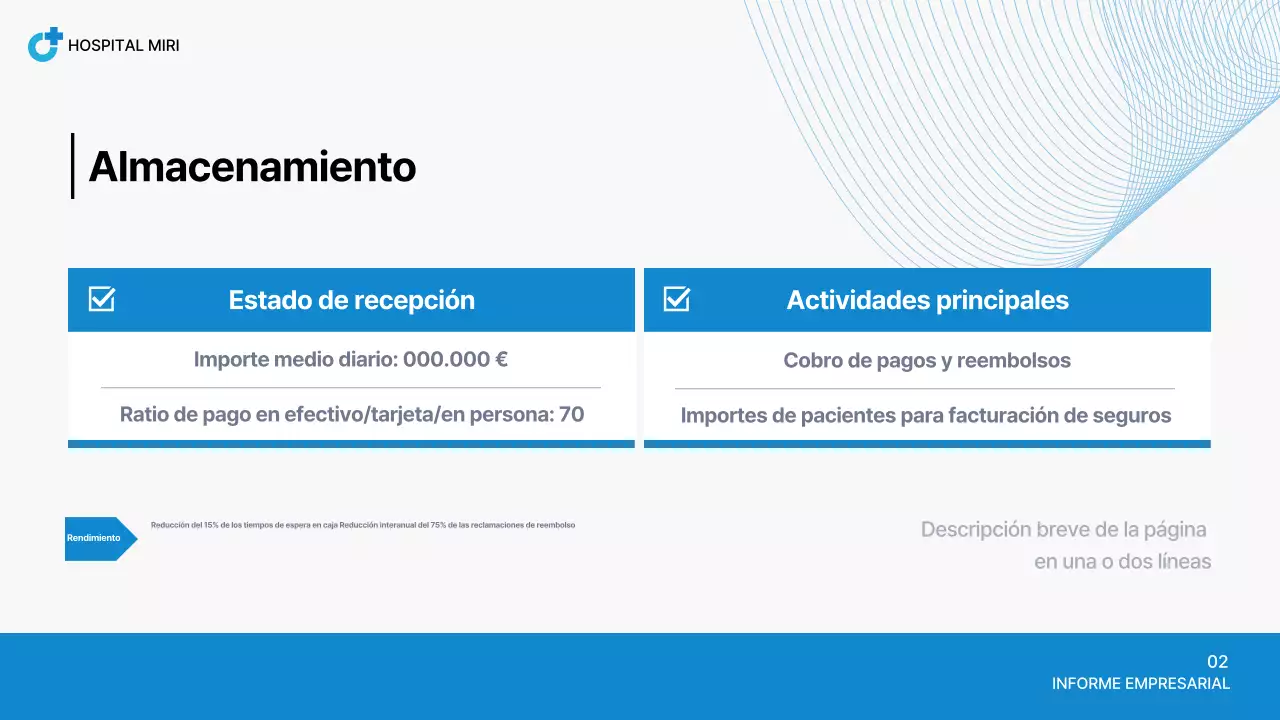 Informe del Hospital Blue Neat