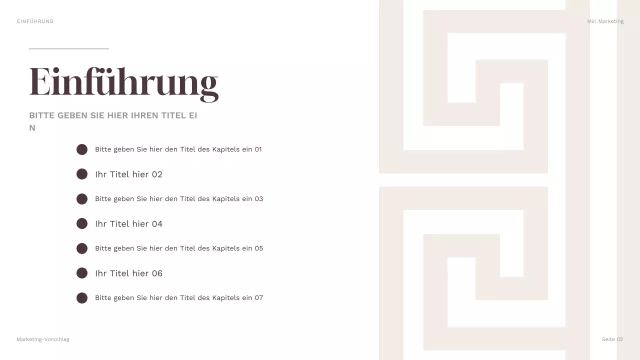 braune geometrische Marketing-Präsentation