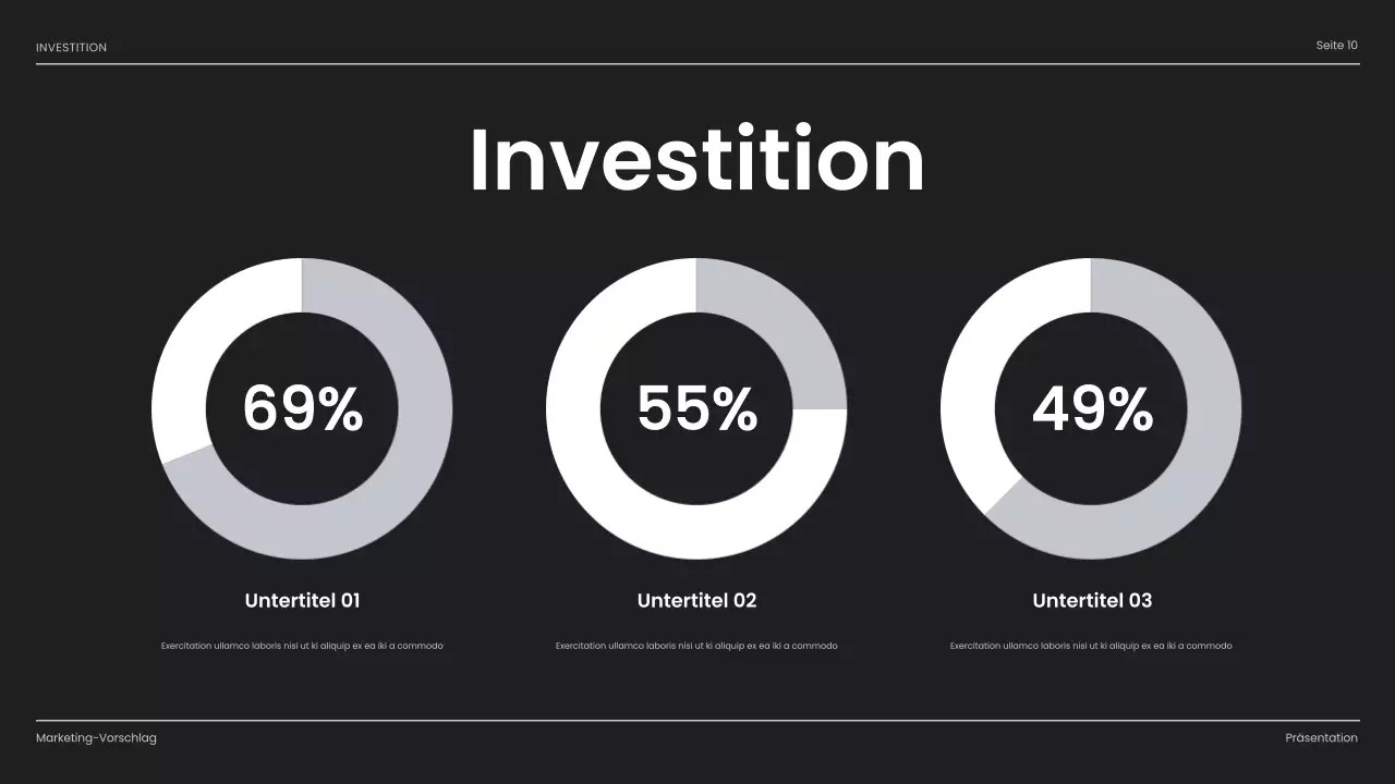 schwarz modern business präsentation