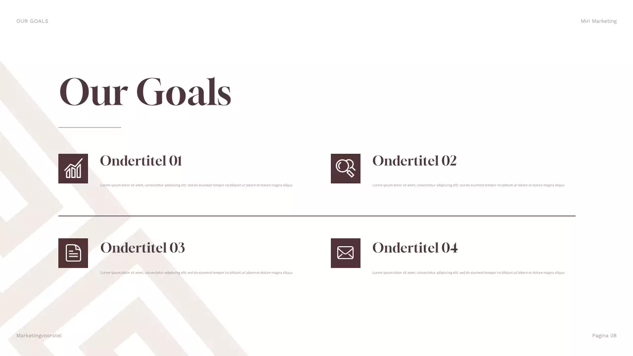 bruine geometrische marketingpresentatie