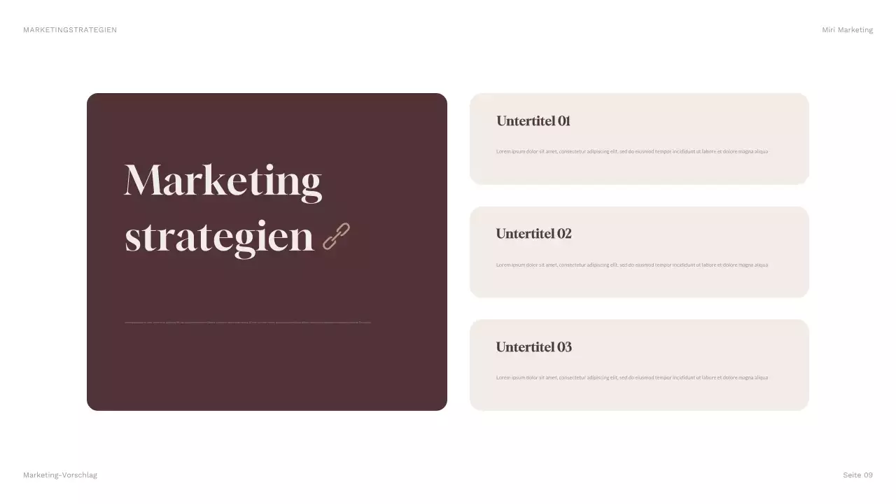 braune geometrische Marketing-Präsentation