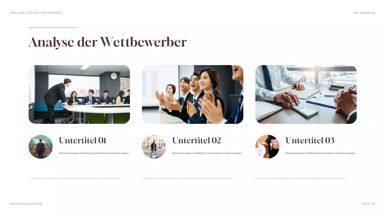 braune geometrische Marketing-Präsentation