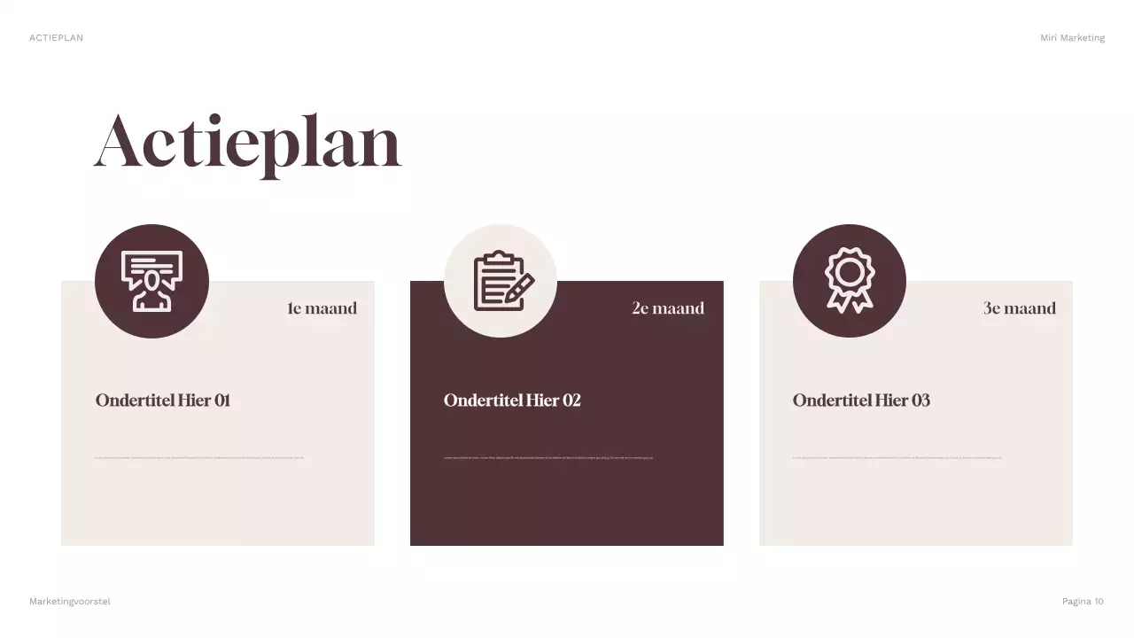 bruine geometrische marketingpresentatie