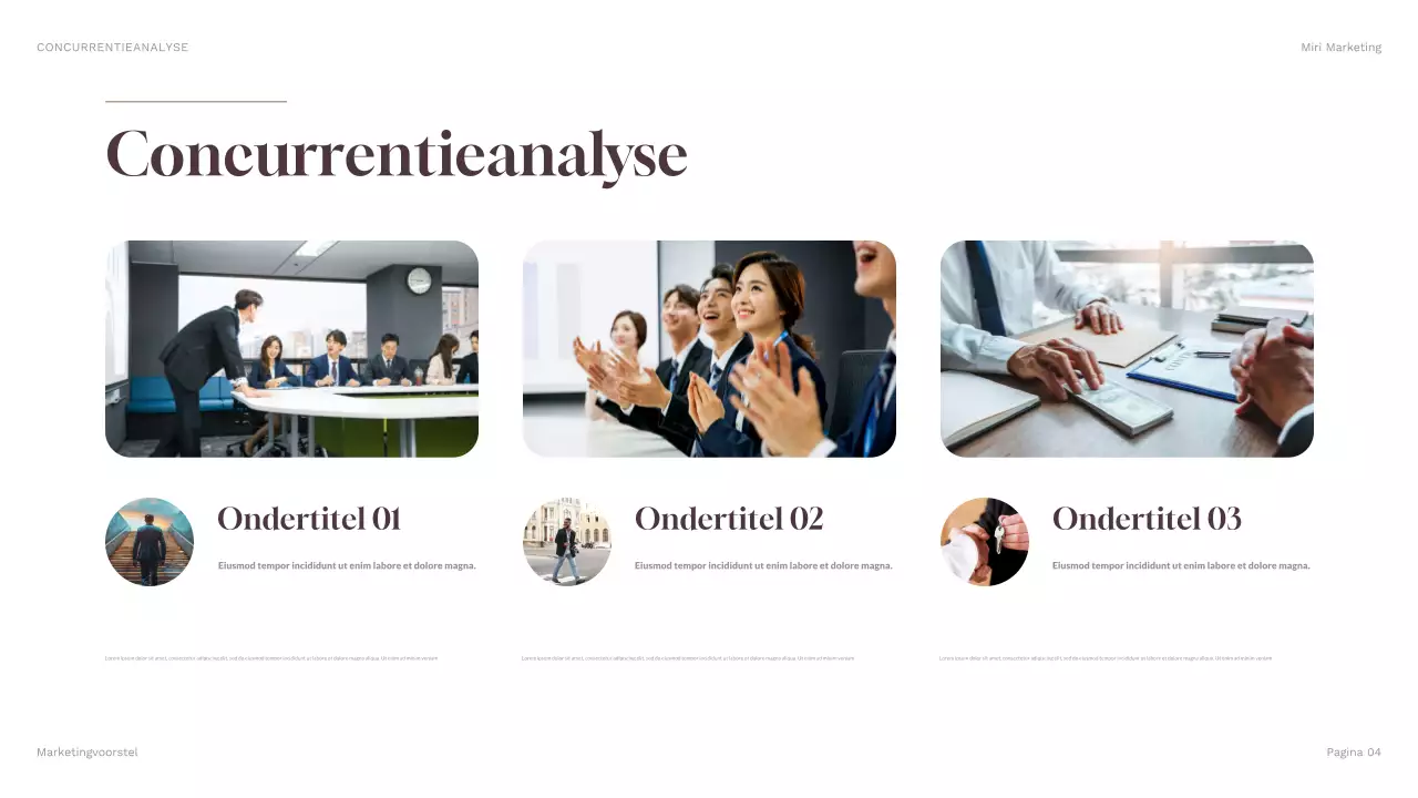 bruine geometrische marketingpresentatie