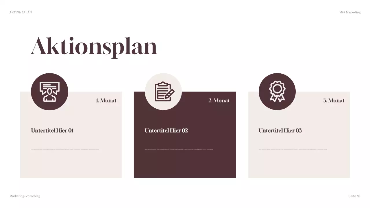 braune geometrische Marketing-Präsentation