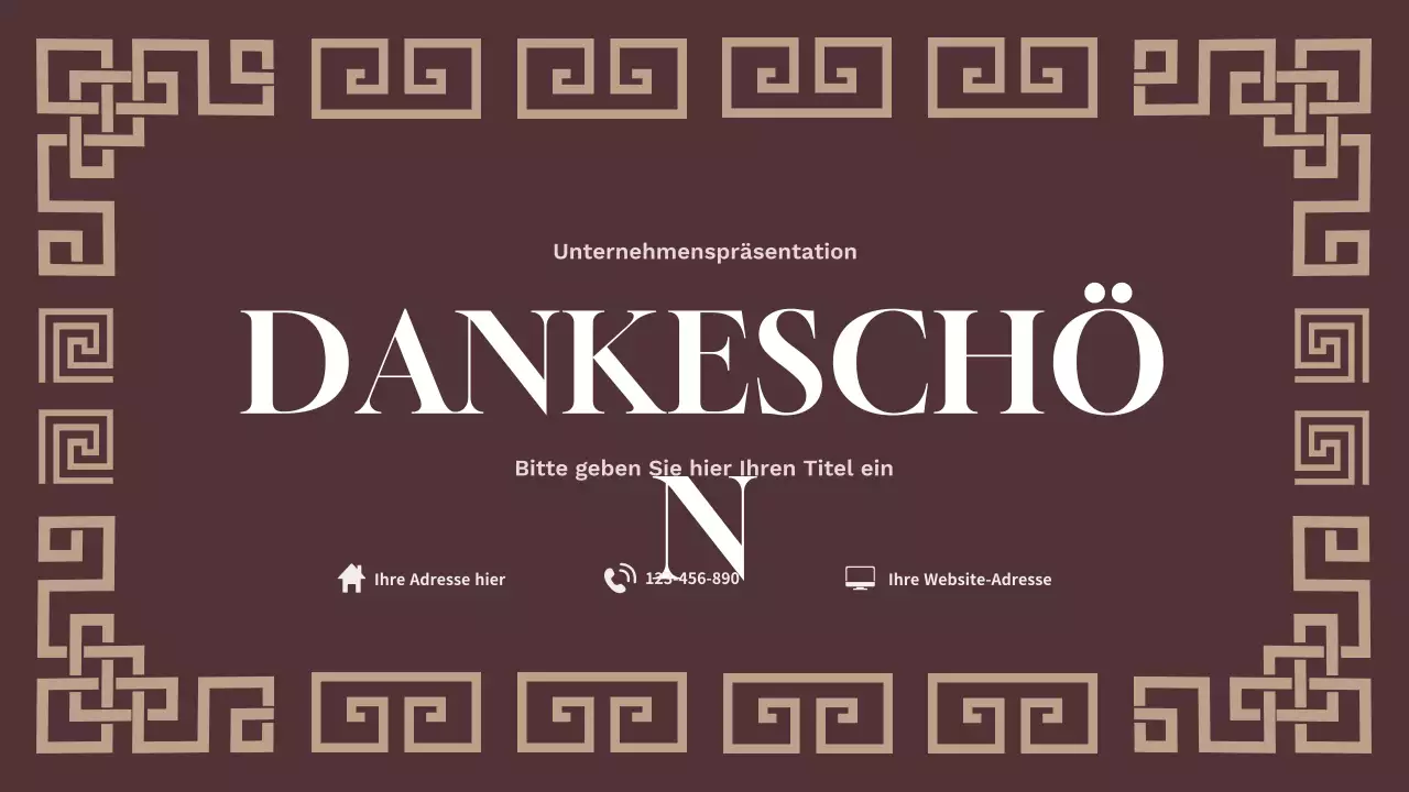 braune geometrische Marketing-Präsentation