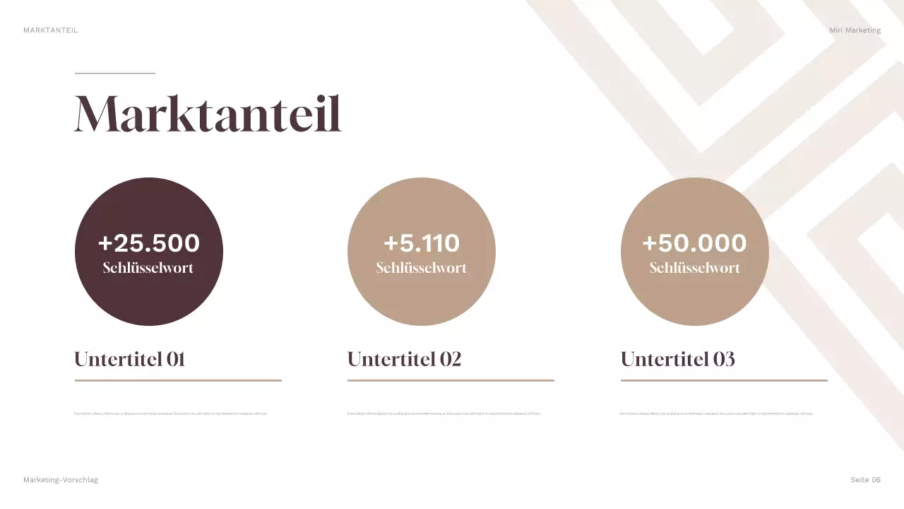 braune geometrische Marketing-Präsentation