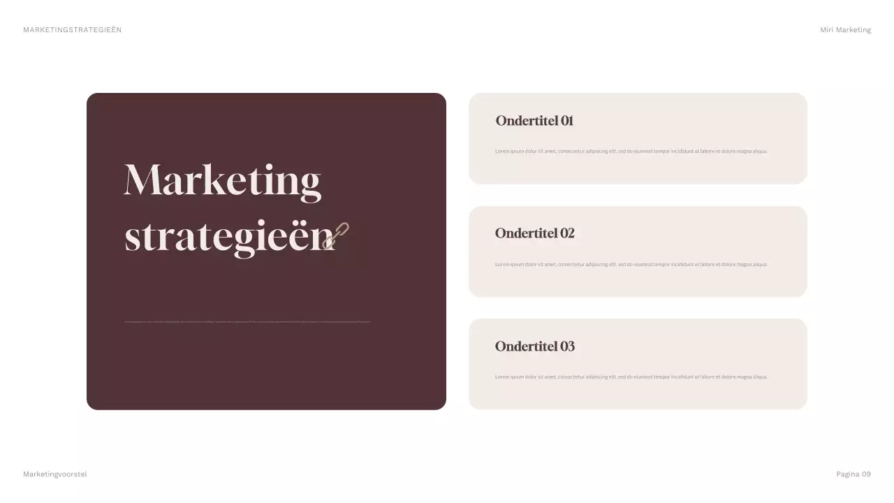 bruine geometrische marketingpresentatie