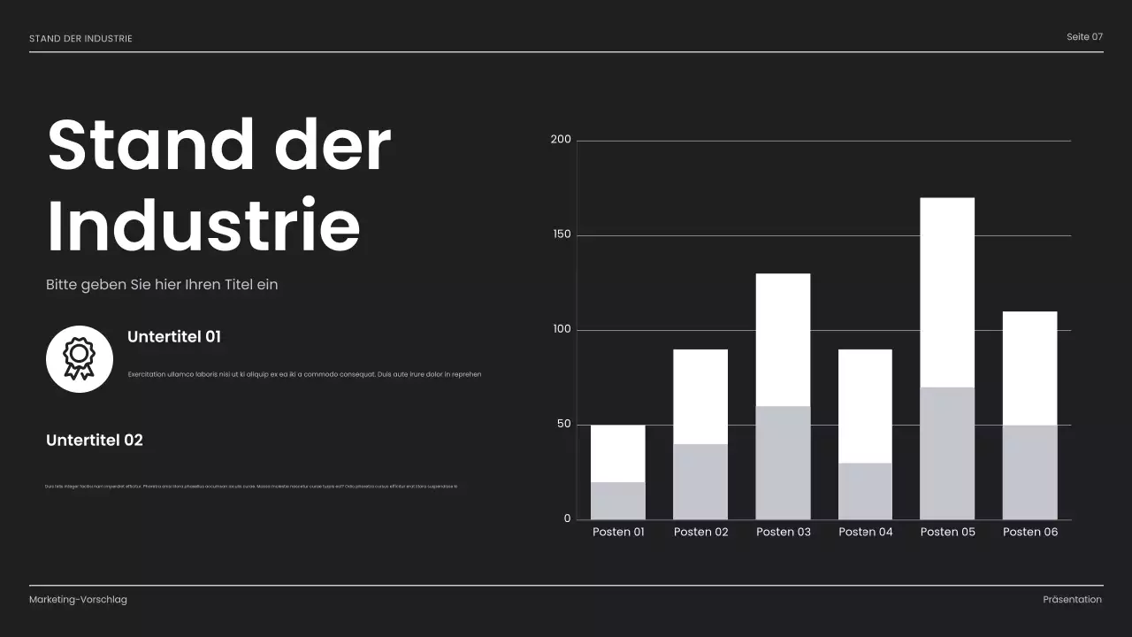 schwarz modern business präsentation