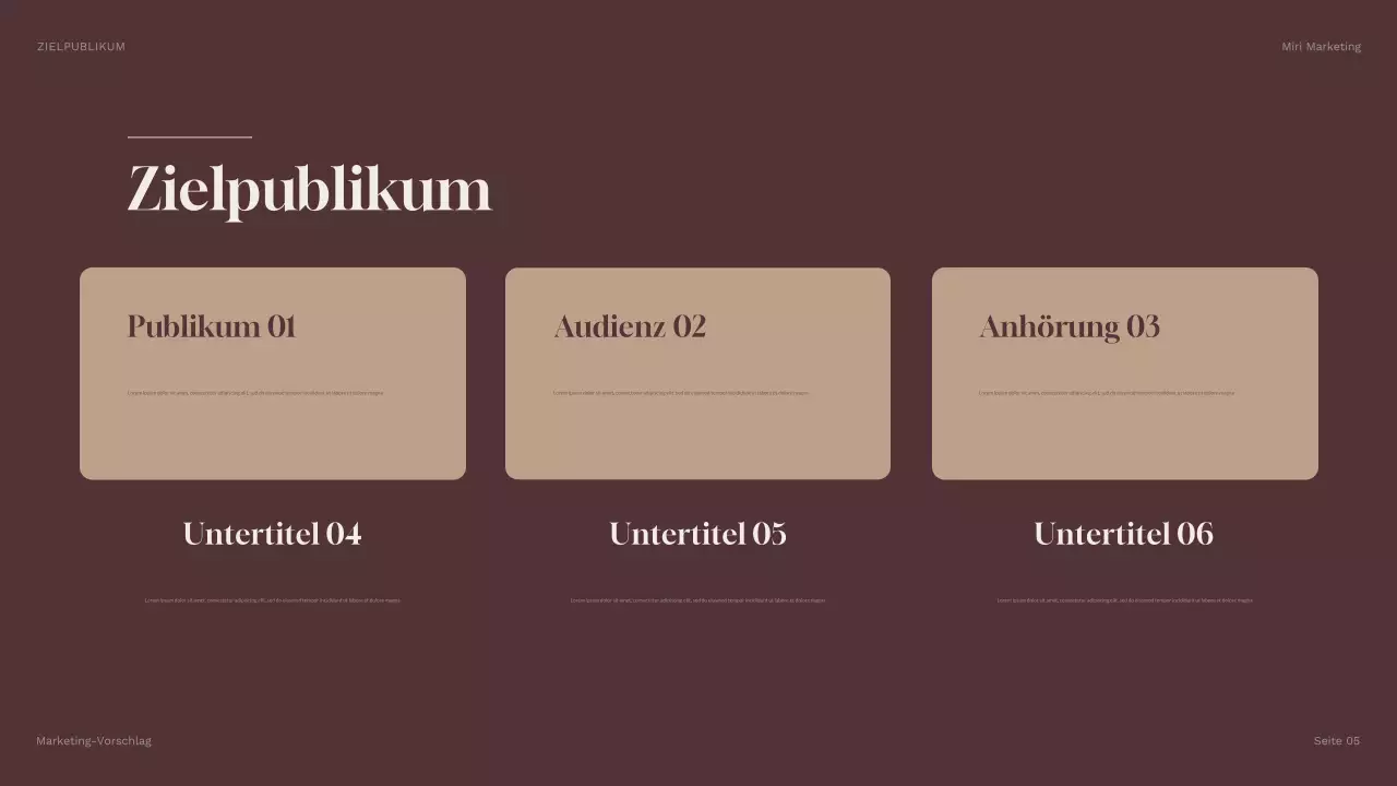 braune geometrische Marketing-Präsentation