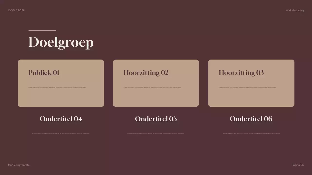 bruine geometrische marketingpresentatie