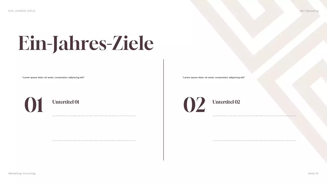 braune geometrische Marketing-Präsentation