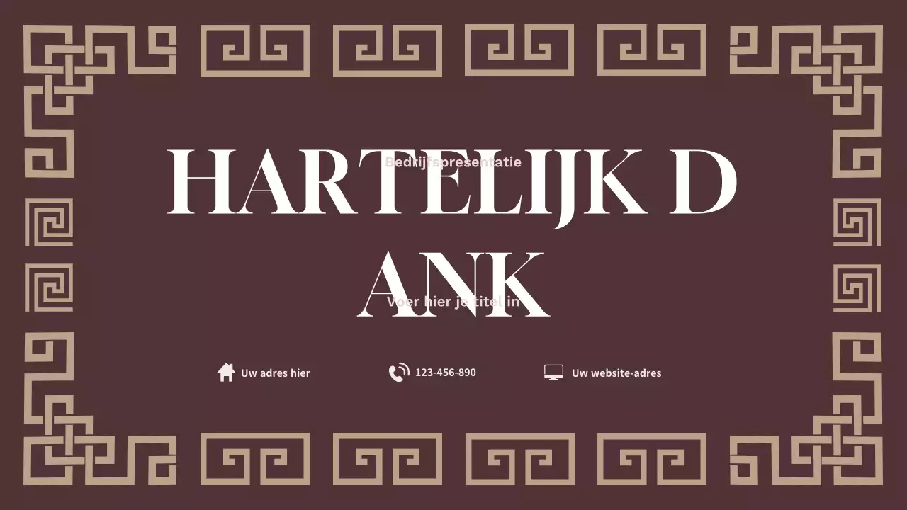 bruine geometrische marketingpresentatie