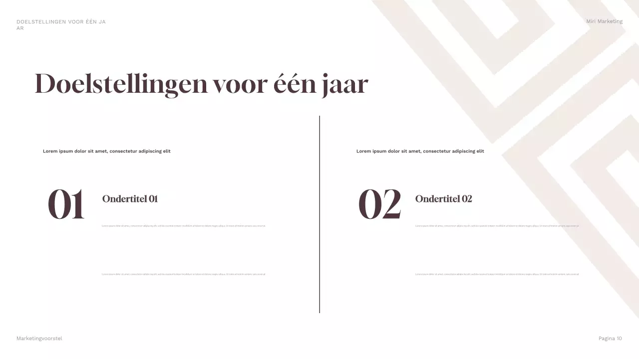 bruine geometrische marketingpresentatie