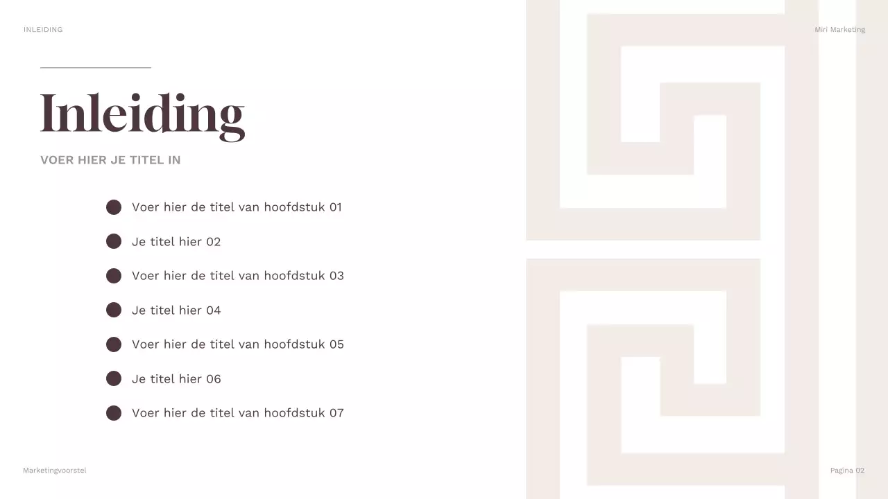 bruine geometrische marketingpresentatie