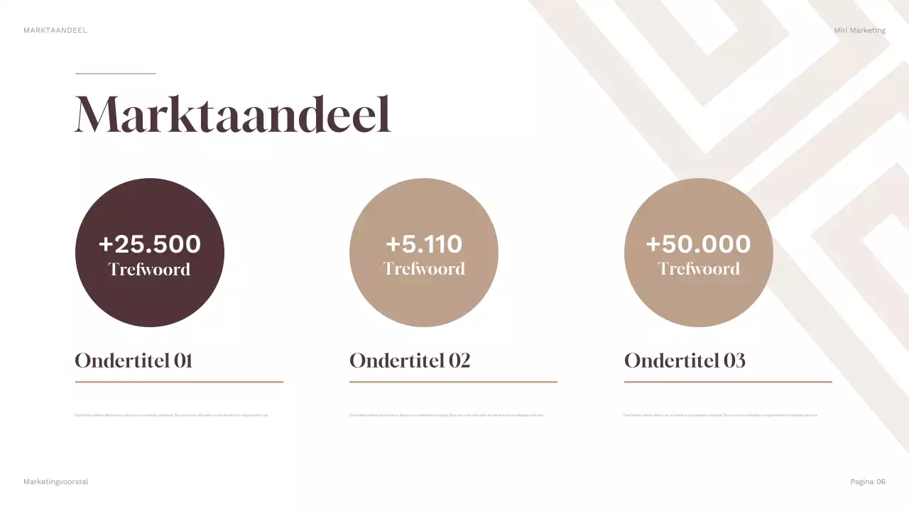 bruine geometrische marketingpresentatie