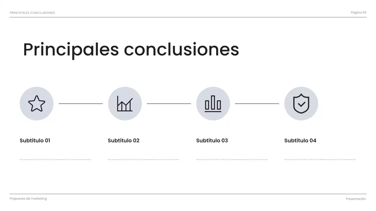 presentación de negocios moderna en negro