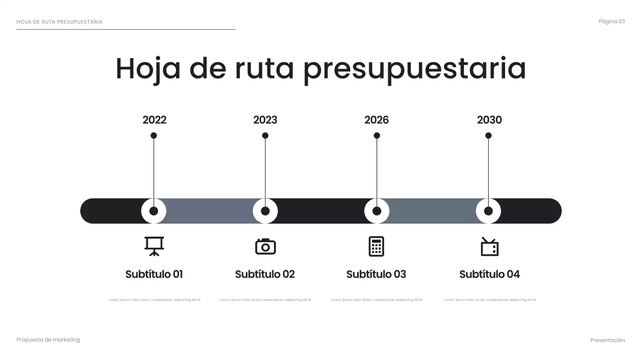 presentación de negocios moderna en negro