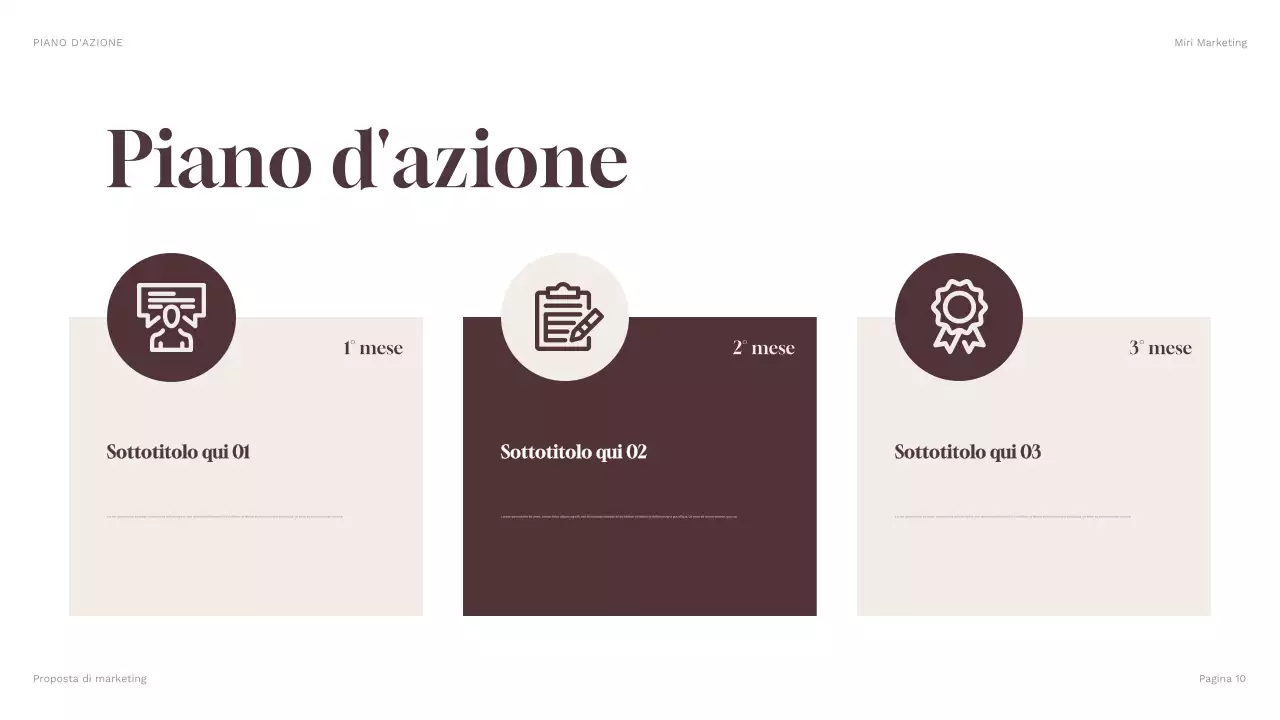 presentazione del marketing geometrico marrone