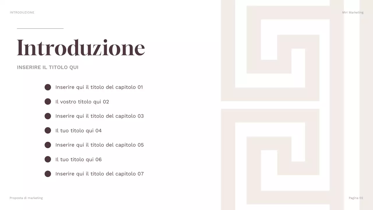 presentazione del marketing geometrico marrone