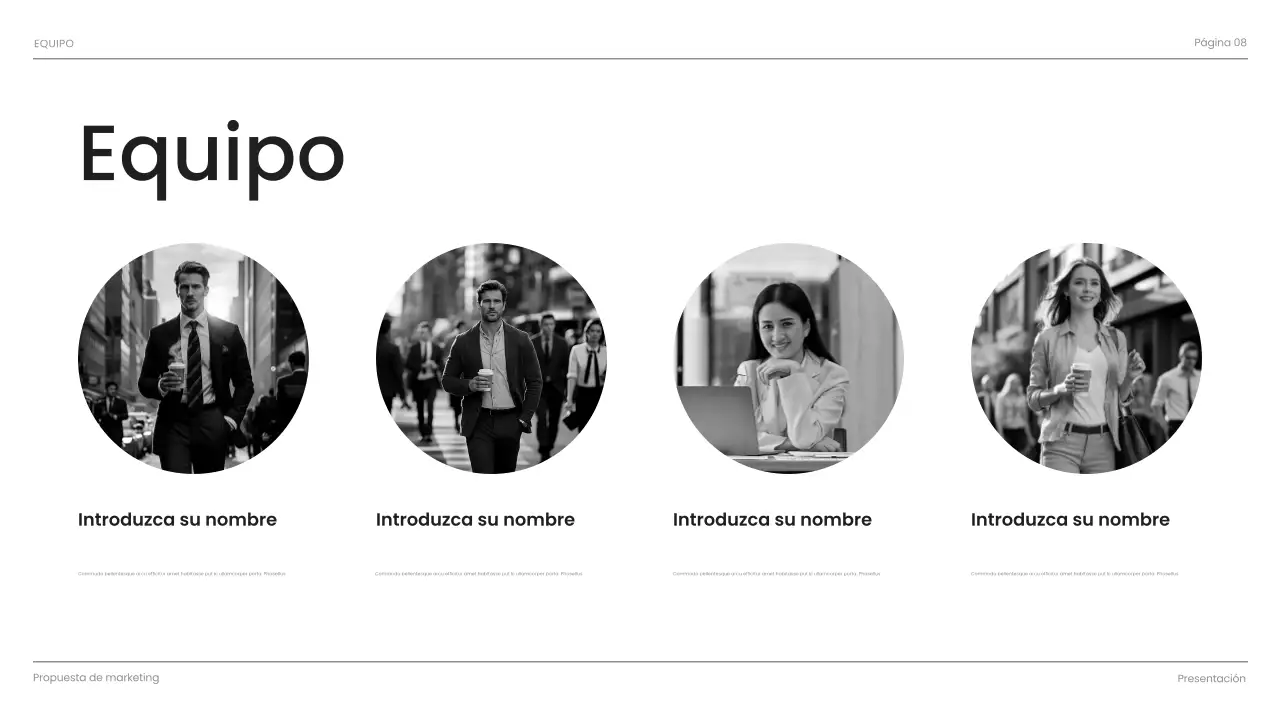 presentación de negocios moderna en negro