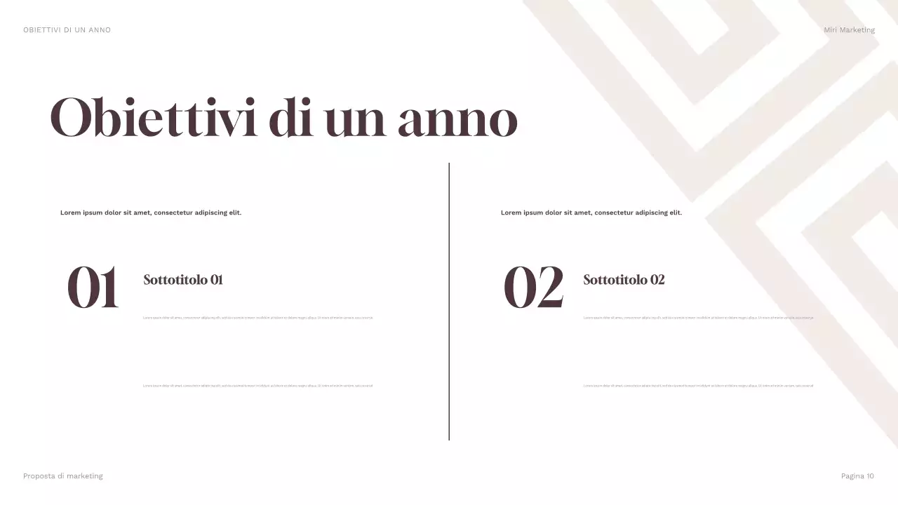 presentazione del marketing geometrico marrone