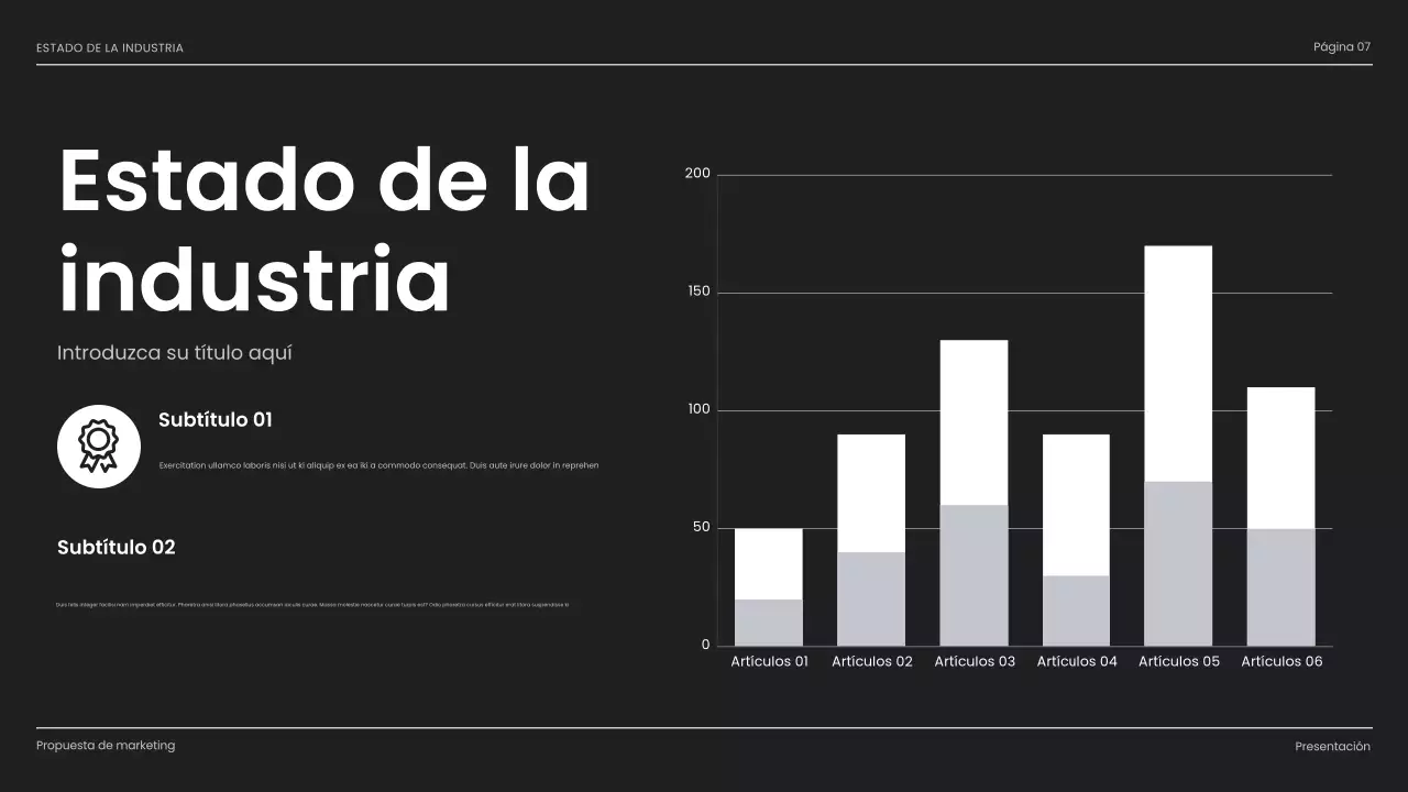 presentación de negocios moderna en negro
