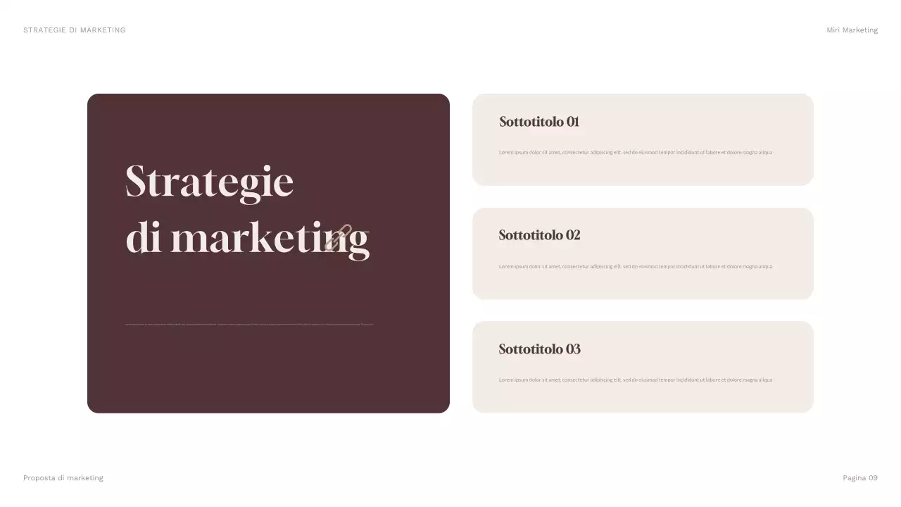 presentazione del marketing geometrico marrone