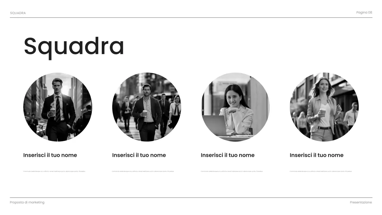 presentazione aziendale nera e moderna